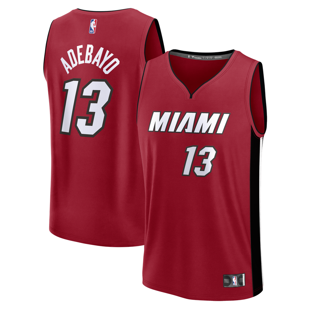 Bam Adebayo Miami Heat Fanatics Fast Break Player Replica Jersey - Statement Edition - Red