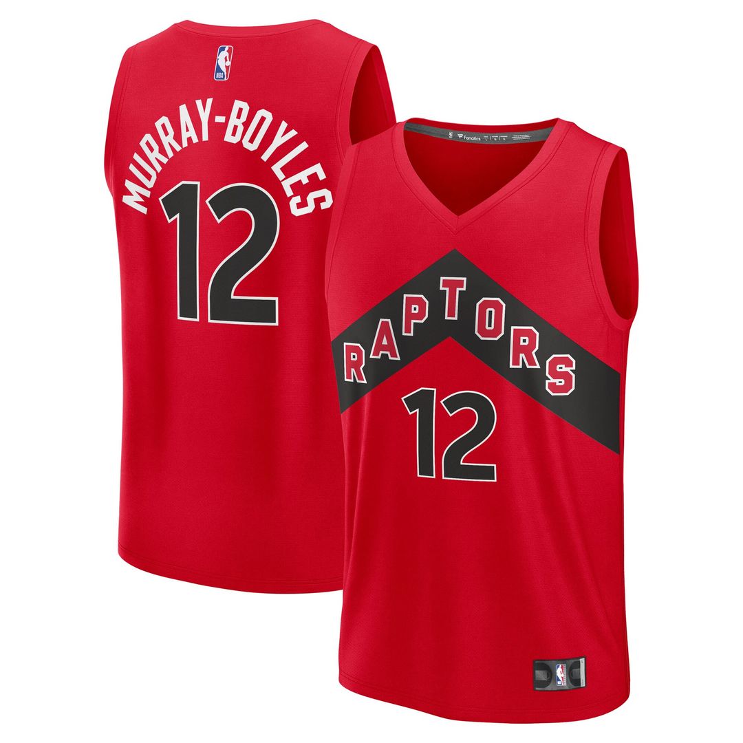 Collin Murray - Boyles Toronto Raptors Fanatics 2025 NBA Draft First Round Pick Fast Break Replica Jersey - Icon Edition - Red