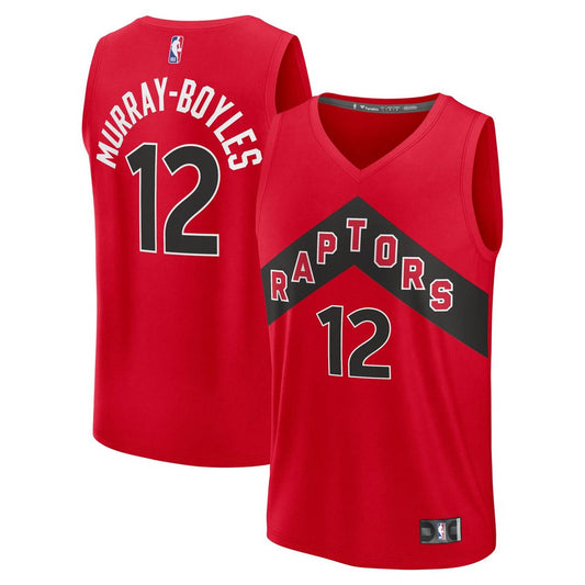 Collin Murray - Boyles Toronto Raptors Fanatics 2025 NBA Draft First Round Pick Fast Break Replica Jersey - Icon Edition - Red