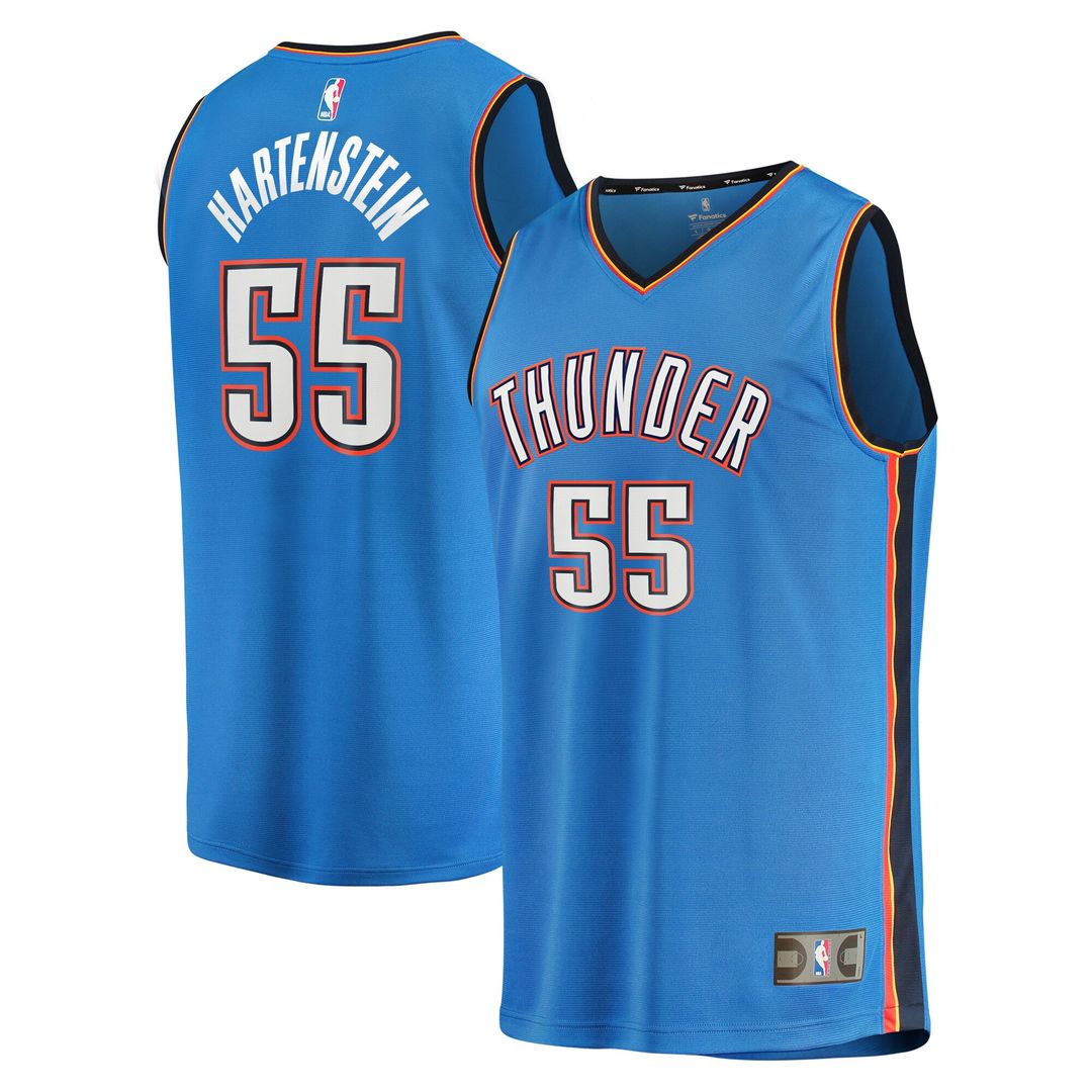 Isaiah Hartenstein Oklahoma City Thunder Fanatics Fast Break Player Replica Jersey - Icon Edition - Blue
