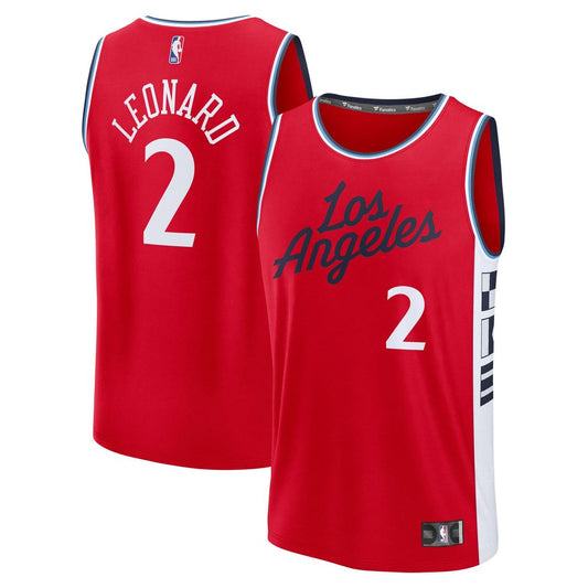 Kawhi Leonard LA Clippers Fanatics Fast Break Player Replica Jersey - Statement Edition - Red