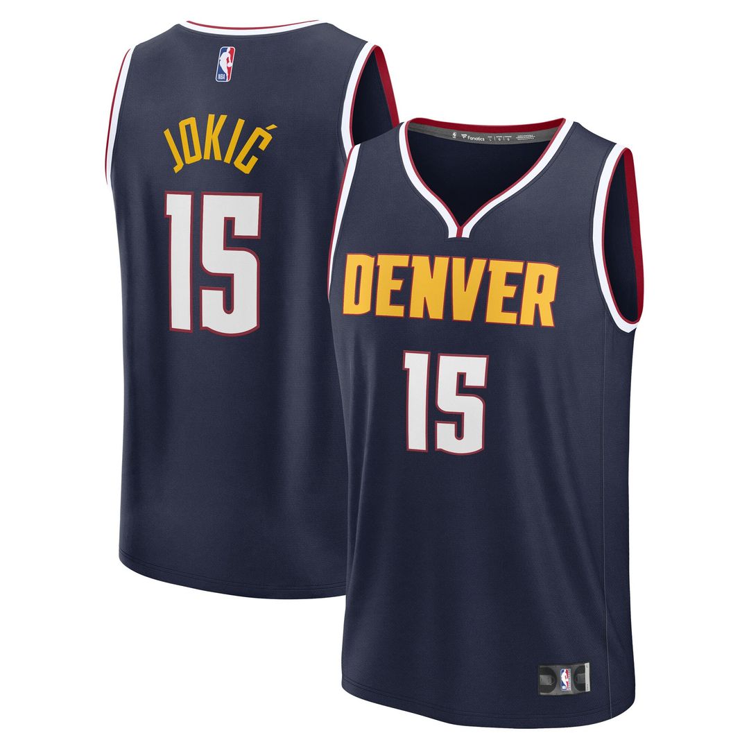 Nikola Jokic Denver Nuggets Fanatics Youth Fast Break Player Replica Jersey - Icon Edition - Navy