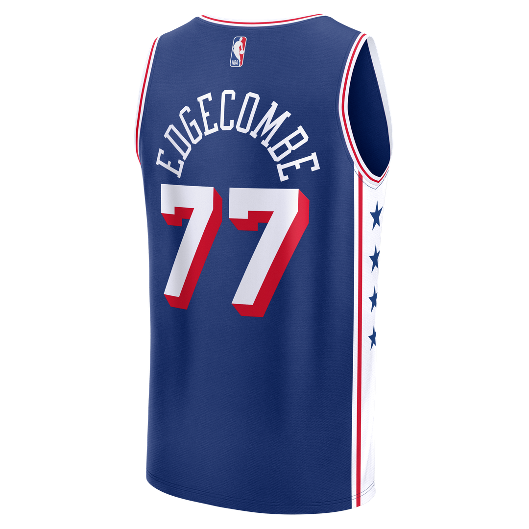 VJ Edgecombe Philadelphia 76ers Fanatics Fast Break Jersey - Royal - Icon Edition