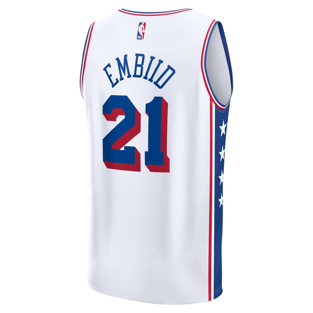Joel Embiid Philadelphia 76ers Fanatics Fast Break Replica Jersey - Association Edition - White