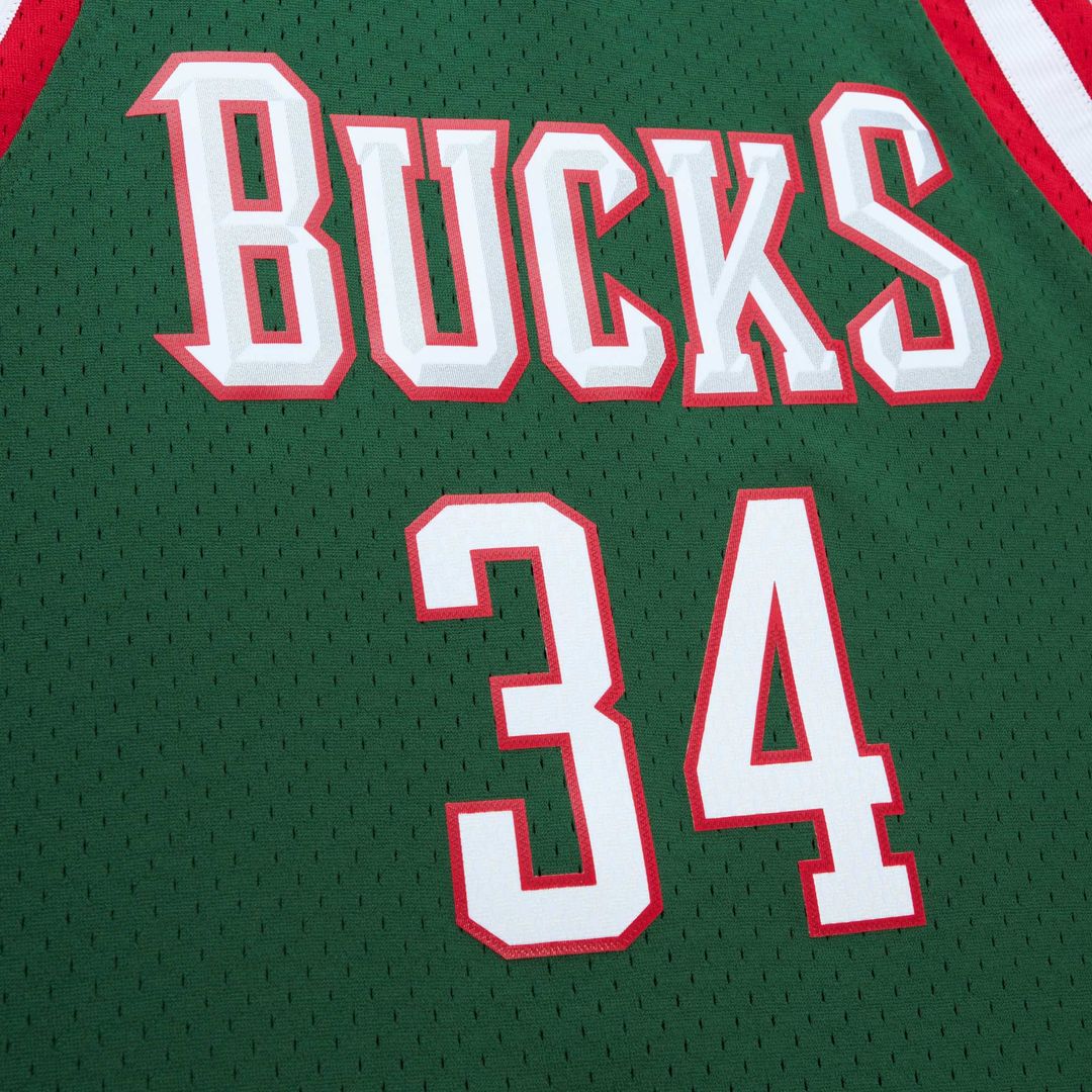 Giannis Antetokounmpo Milwaukee Bucks Mitchell & Ness 2013/14 Hardwood Classics Swingman Jersey - Hunter Green