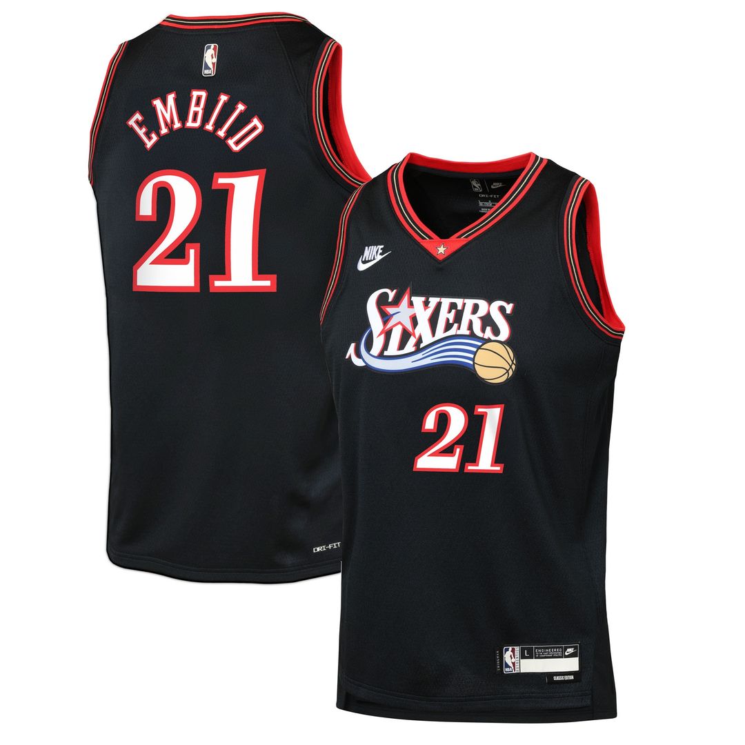 Joel Embiid Philadelphia 76ers Nike Youth Swingman Jersey - Classic Edition - Black
