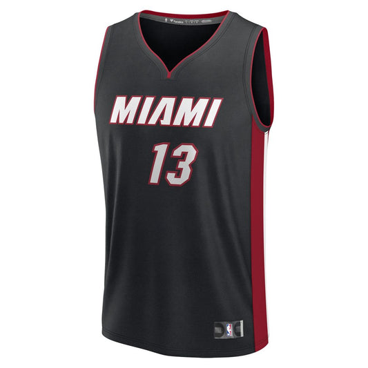 Bam Adebayo Miami Heat Fanatics Youth Fast Break Player Replica Jersey - Black - Icon Edition