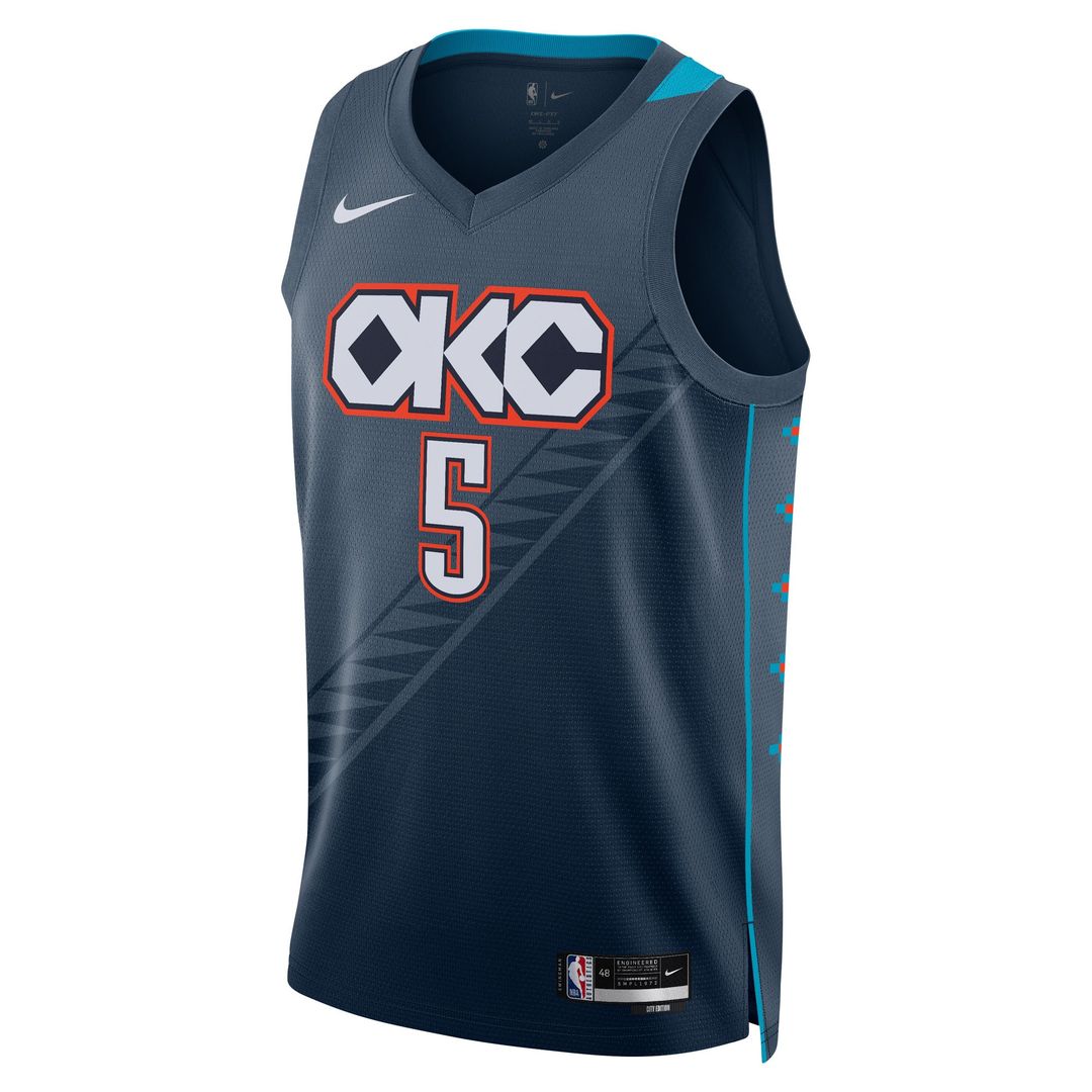 Luguentz Dort Oklahoma City Thunder Nike Unisex 2025/26 Swingman Jersey - Navy - City Edition