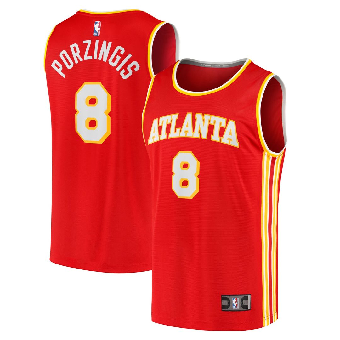 Kristaps Porziņģis Atlanta Hawks Fanatics Fast Break Replica Jersey - Red - Icon Edition