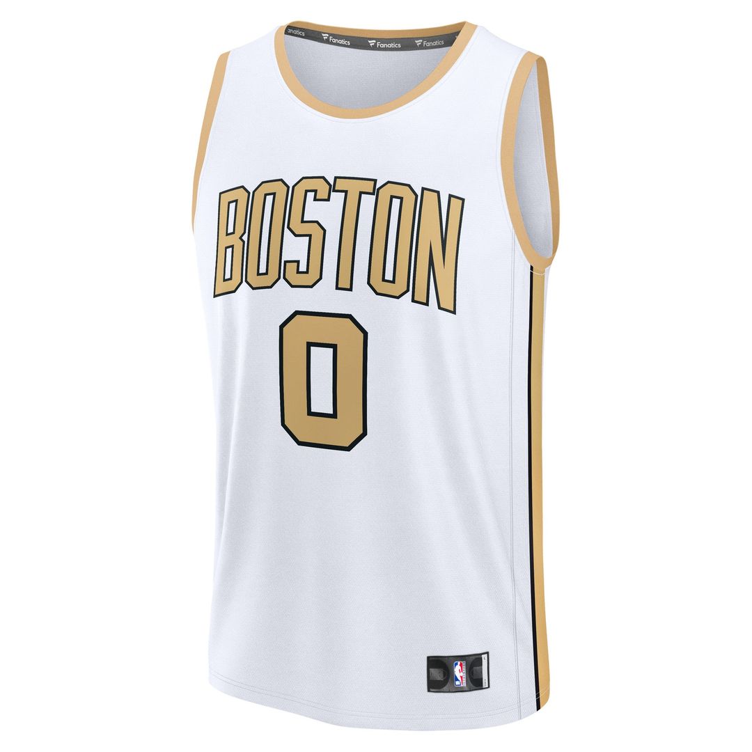 Jayson Tatum Boston Celtics Fanatics Youth 2025/26 City Edition Fast Break Jersey - White