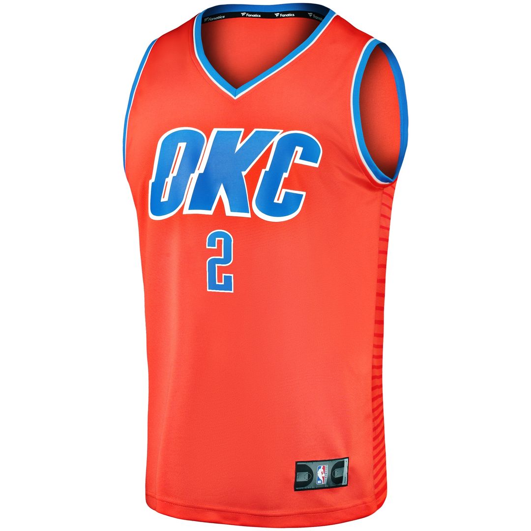 Shai Gilgeous - Alexander Oklahoma City Thunder Fanatics Fast Break Player Jersey - Statement Edition - Orange