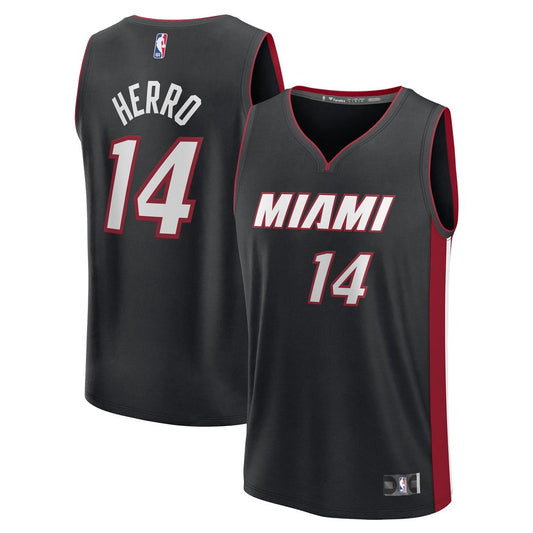 Tyler Herro Miami Heat Fanatics Youth Fast Break Player Replica Jersey - Black - Icon Edition