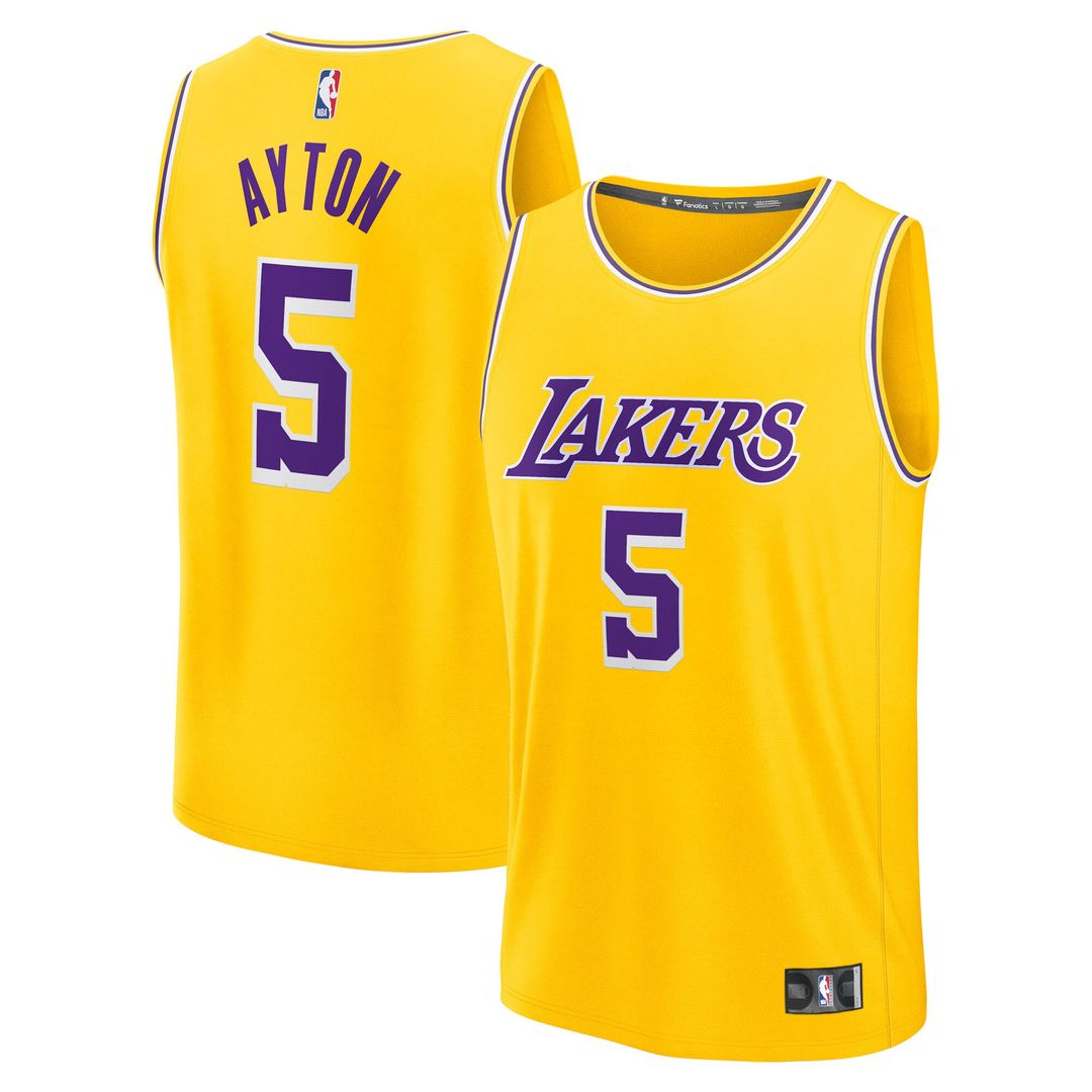Deandre Ayton Los Angeles Lakers Fanatics Fast Break Player Replica Jersey - Icon Edition - Gold
