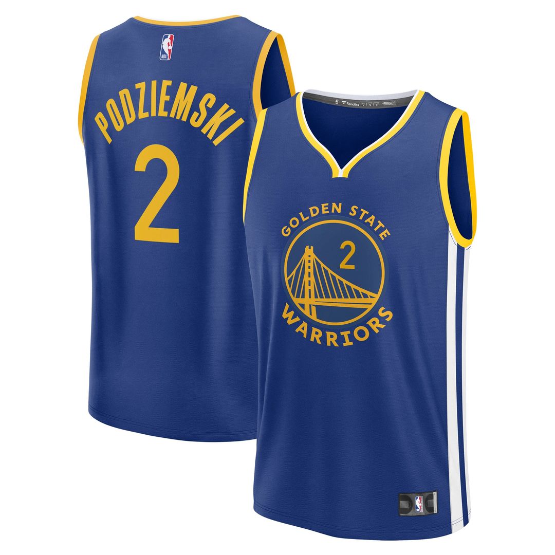 Brandin Podziemski Golden State Warriors Fanatics Fast Break Player Replica Jersey - Icon Edition - Royal