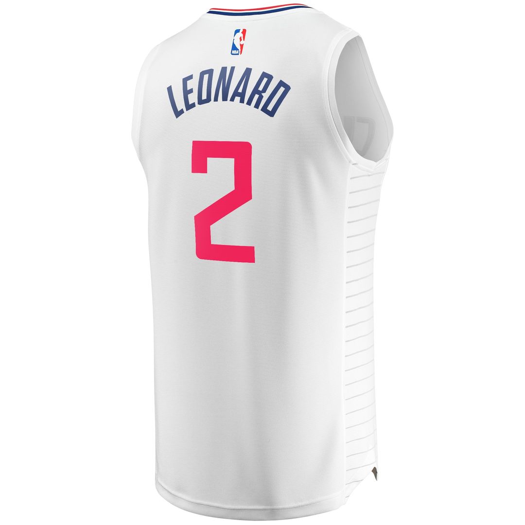 Kawhi Leonard LA Clippers Fanatics Fast Break Player Replica Jersey - White - Association Edition