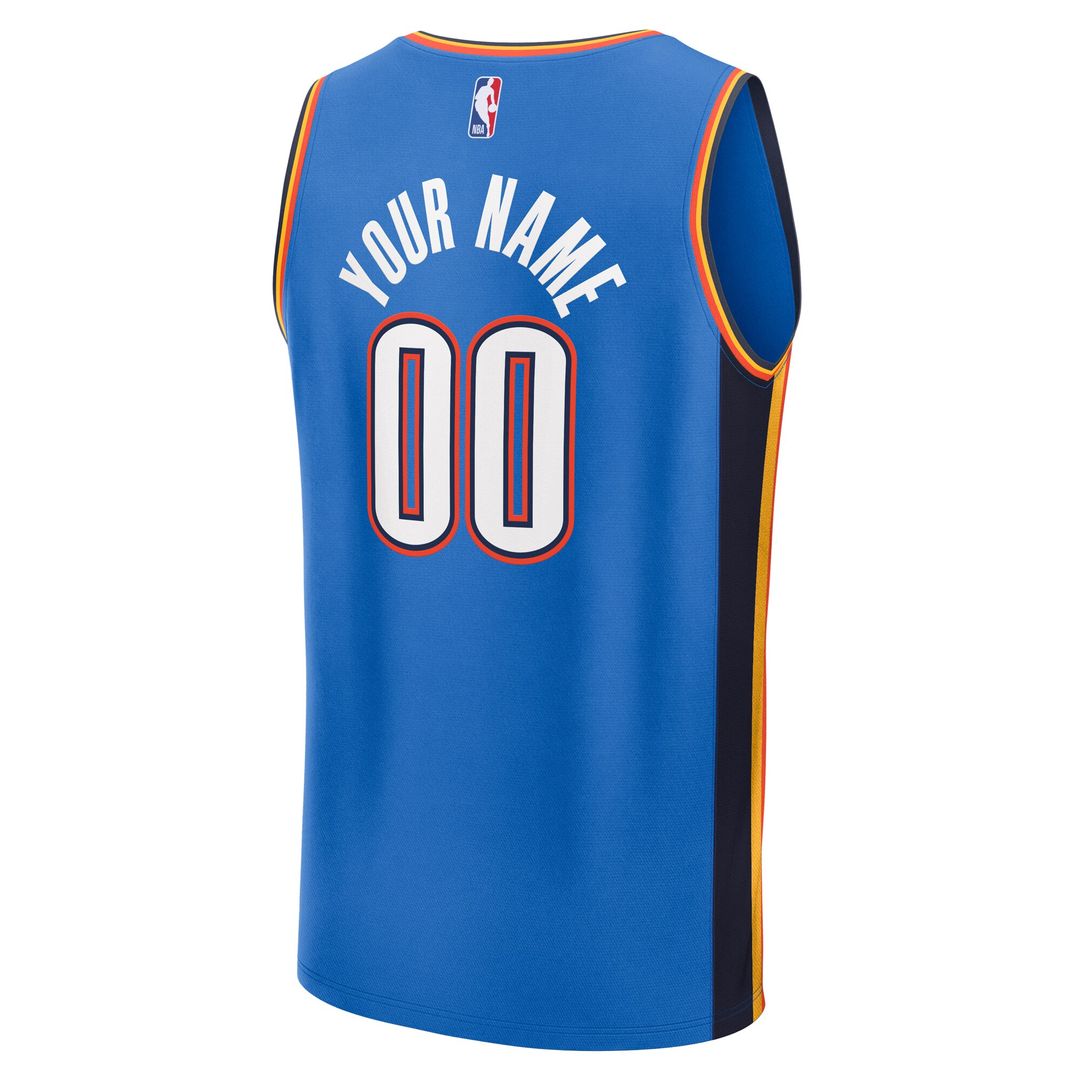 Oklahoma City Thunder Fanatics Youth Fast Break Custom Jersey - Association Edition - White