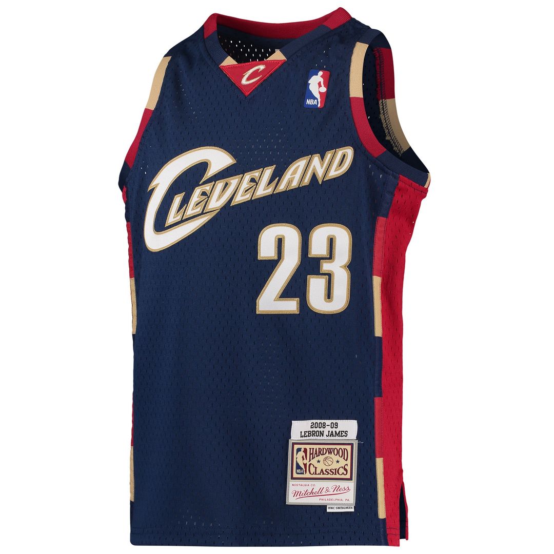 LeBron James Cleveland Cavaliers Mitchell & Ness Youth 2008 - 09 Hardwood Classics Swingman Jersey - Navy
