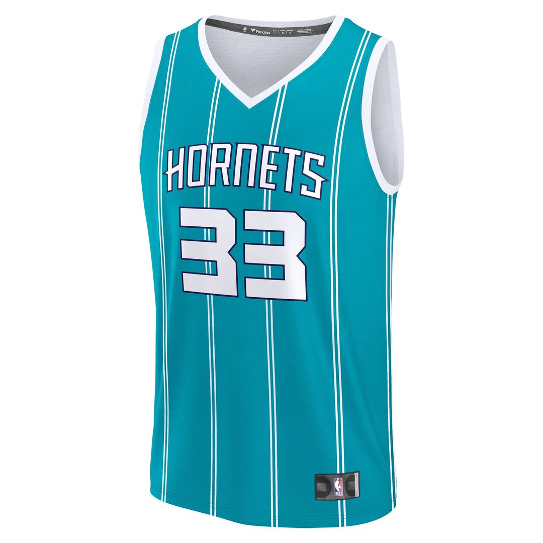 Liam McNeeley Charlotte Hornets Fanatics Fast Break Replica Jersey - Teal - Icon Edition