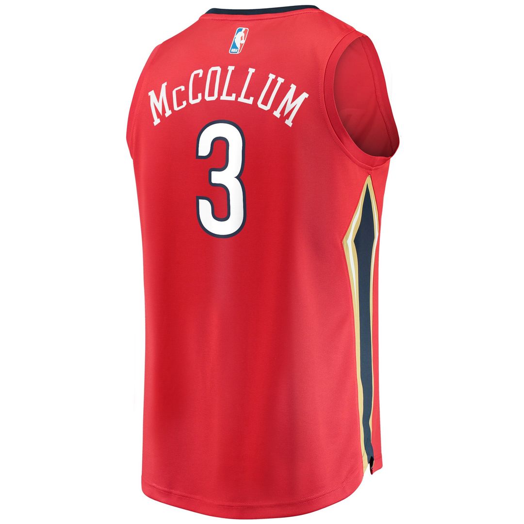 C.J. McCollum New Orleans Pelicans Fanatics Youth Fast Break Player Replica Jersey Red - Statement Edition