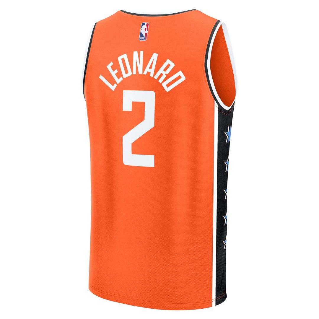 Kawhi Leonard LA Clippers Fanatics Youth 2025/26 City Edition Fast Break Jersey - Orange
