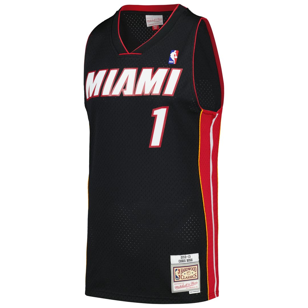 Chris Bosh Miami Heat Mitchell & Ness 2012/13 Hardwood Classics Swingman Jersey - Black