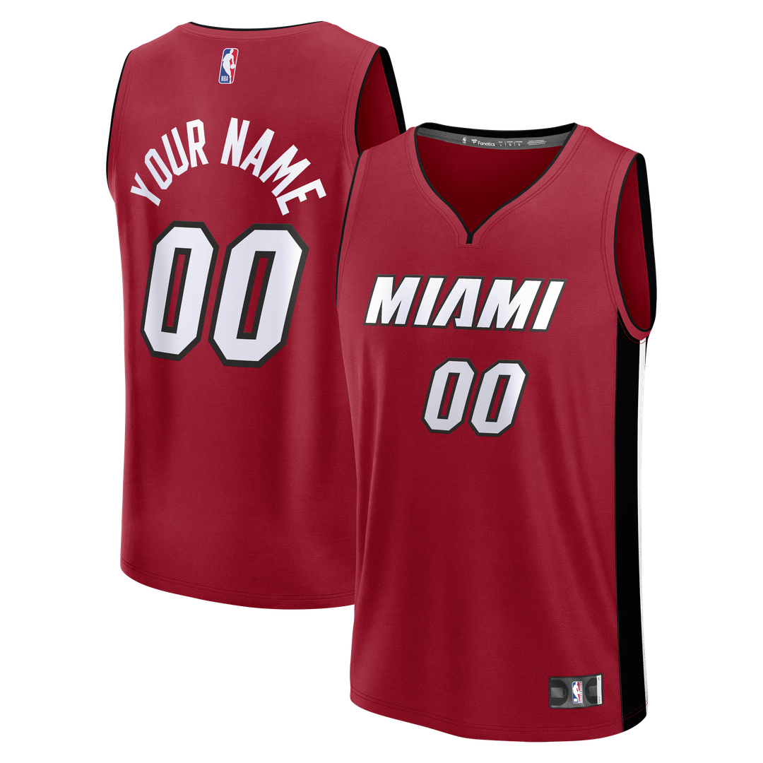 Miami Heat Fanatics Fast Break Custom Jersey - Icon Edition - Black