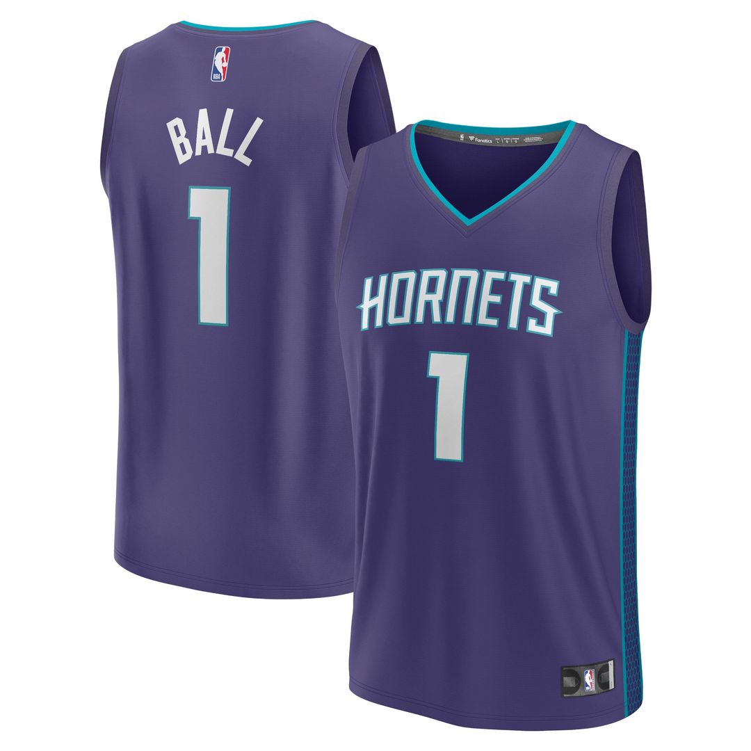 LaMelo Ball Charlotte Hornets Fanatics Fast Break Player Replica Jersey - Statement Edition - Purple