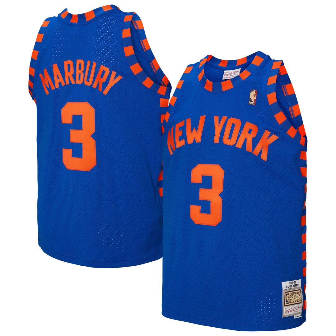 Stephon Marbury New York Knicks Mitchell & Ness 2005/06 Hardwood Classics Swingman Jersey - Blue