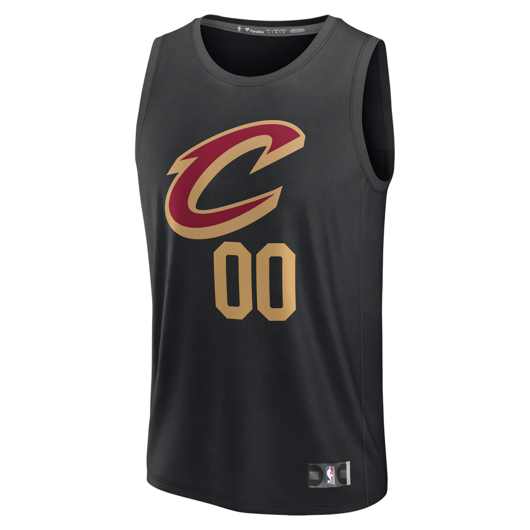 Cleveland Cavaliers Fanatics Youth Fast Break Custom Jersey - Statement Edition - Black