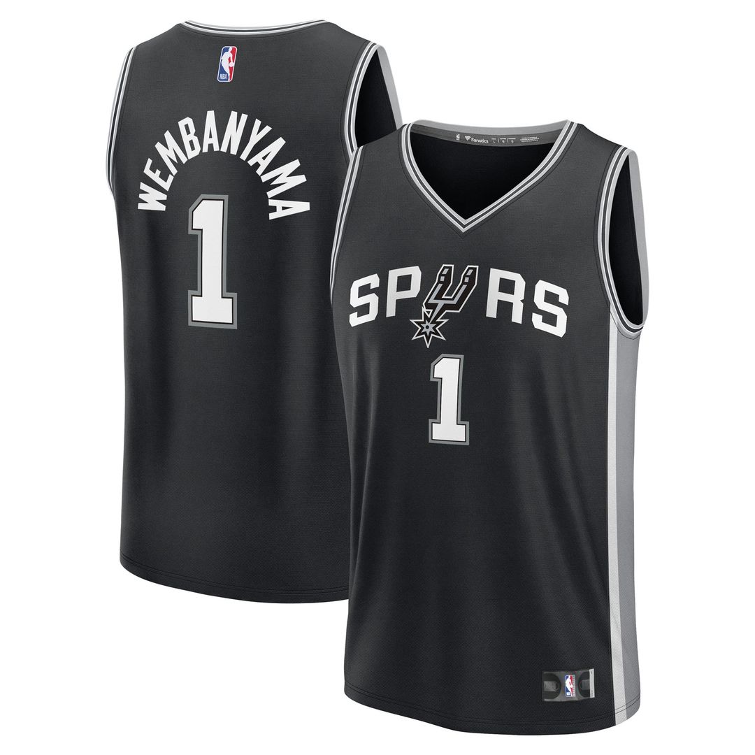 Victor Wembanyama San Antonio Spurs Fanatics Fast Break Player Replica Jersey - Icon Edition - Black