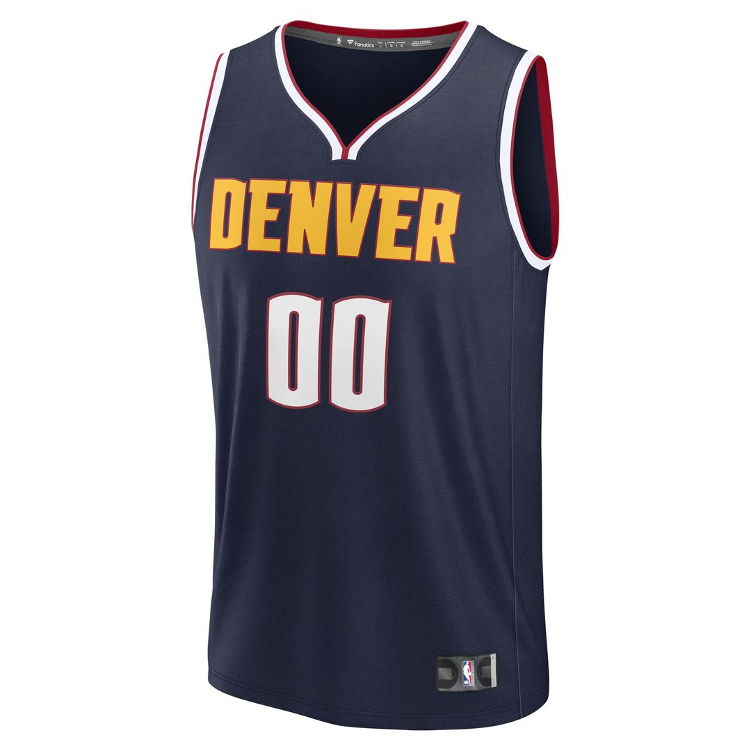 Denver Nuggets Fanatics Youth Fast Break Custom Replica Jersey - Navy - Icon Edition