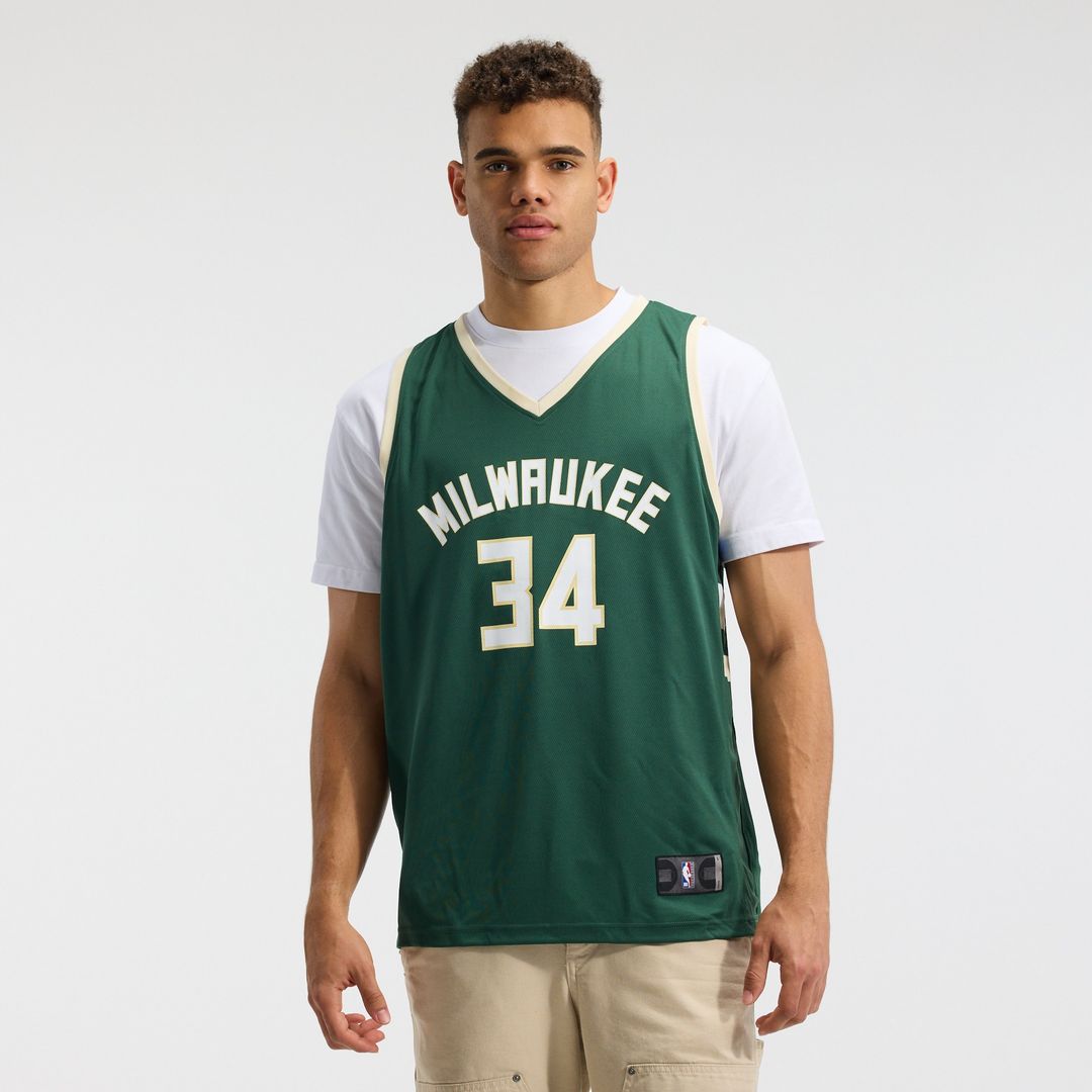 Giannis Antetokounmpo Milwaukee Bucks Fanatics Fast Break Player Replica Jersey - Icon Edition - Hunter Green