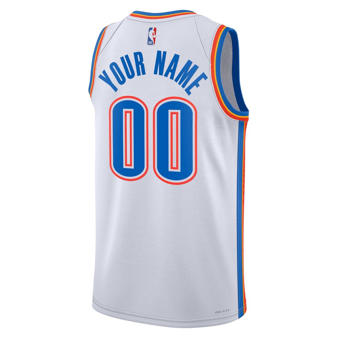 Oklahoma City Thunder Nike Unisex Swingman Custom Jersey White - Association Edition