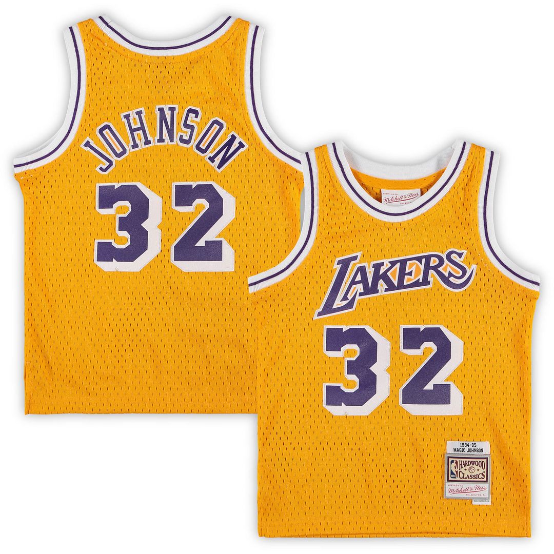 Magic Johnson Los Angeles Lakers Mitchell & Ness Preschool 1984 - 1985 Hardwood Classics Throwback Team Jersey - Gold