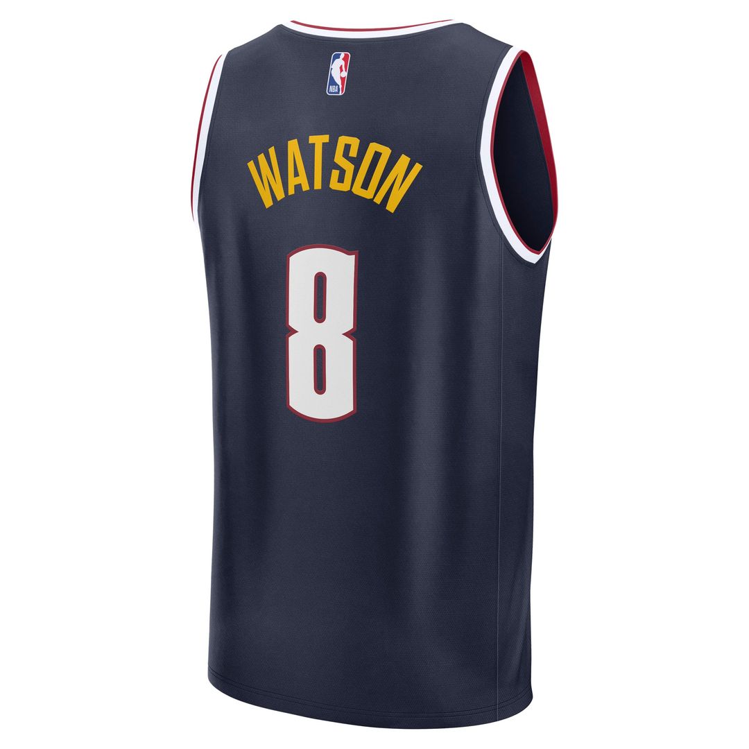 Peyton Watson Denver Nuggets Fanatics Fast Break Player Replica Jersey - Icon Edition - Navy