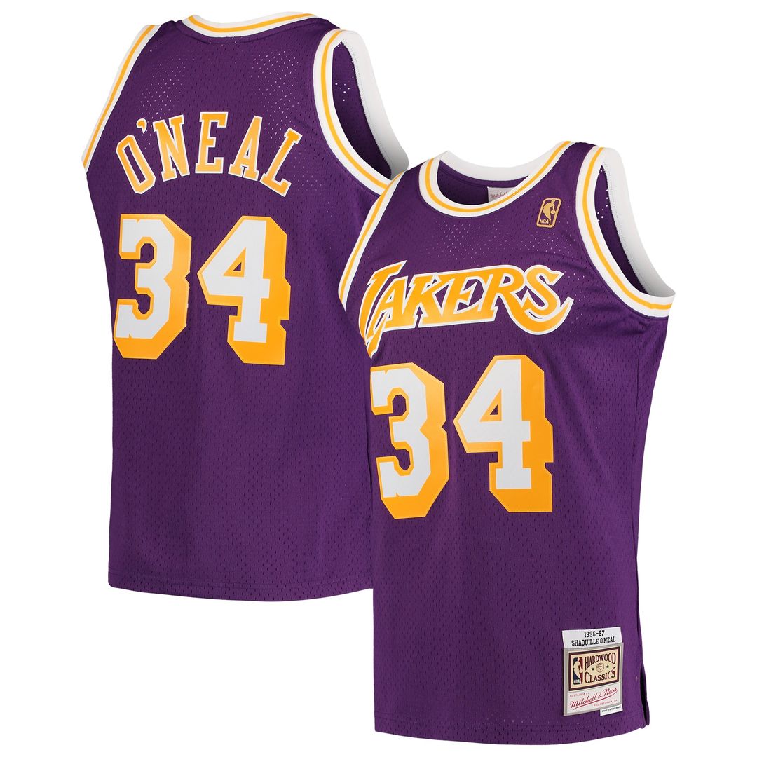 Shaquille O'Neal Los Angeles Lakers Mitchell & Ness 1996/97 Hardwood Classics Swingman Jersey - Gold