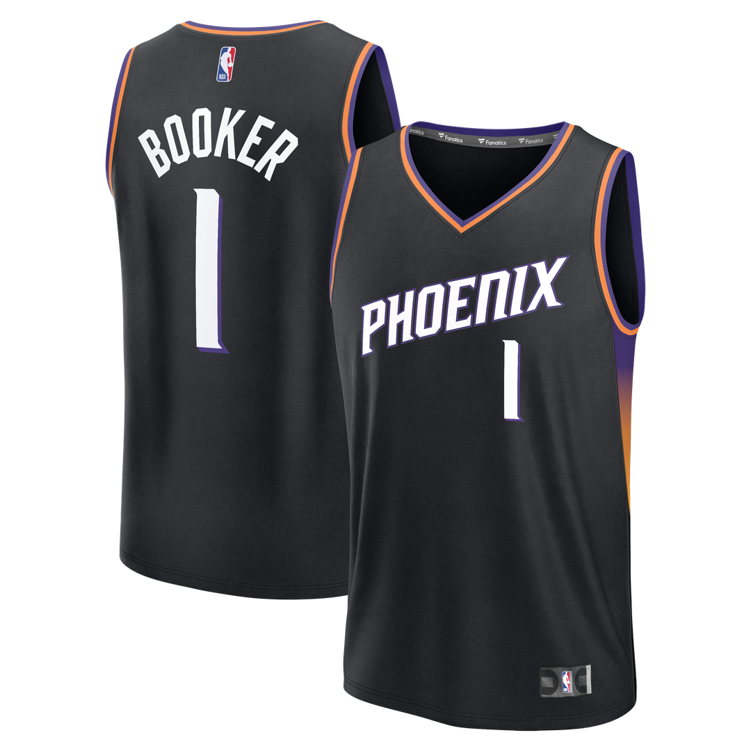 Devin Booker Phoenix Suns Fanatics Youth Fast Break Jersey - Statement Edition - Black