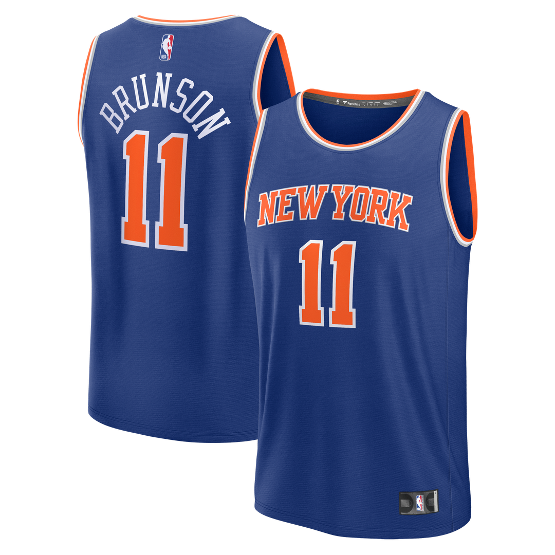 Jalen Brunson New York Knicks Fanatics Youth Fast Break Player Replica Jersey - Icon Edition - Blue