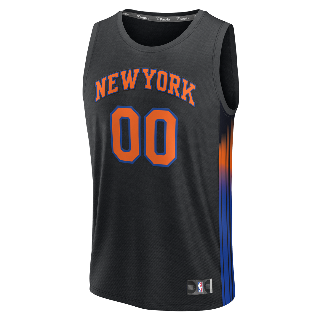 New York Knicks Fanatics Youth Fast Break Custom Replica Jersey - Blue - Icon Edition
