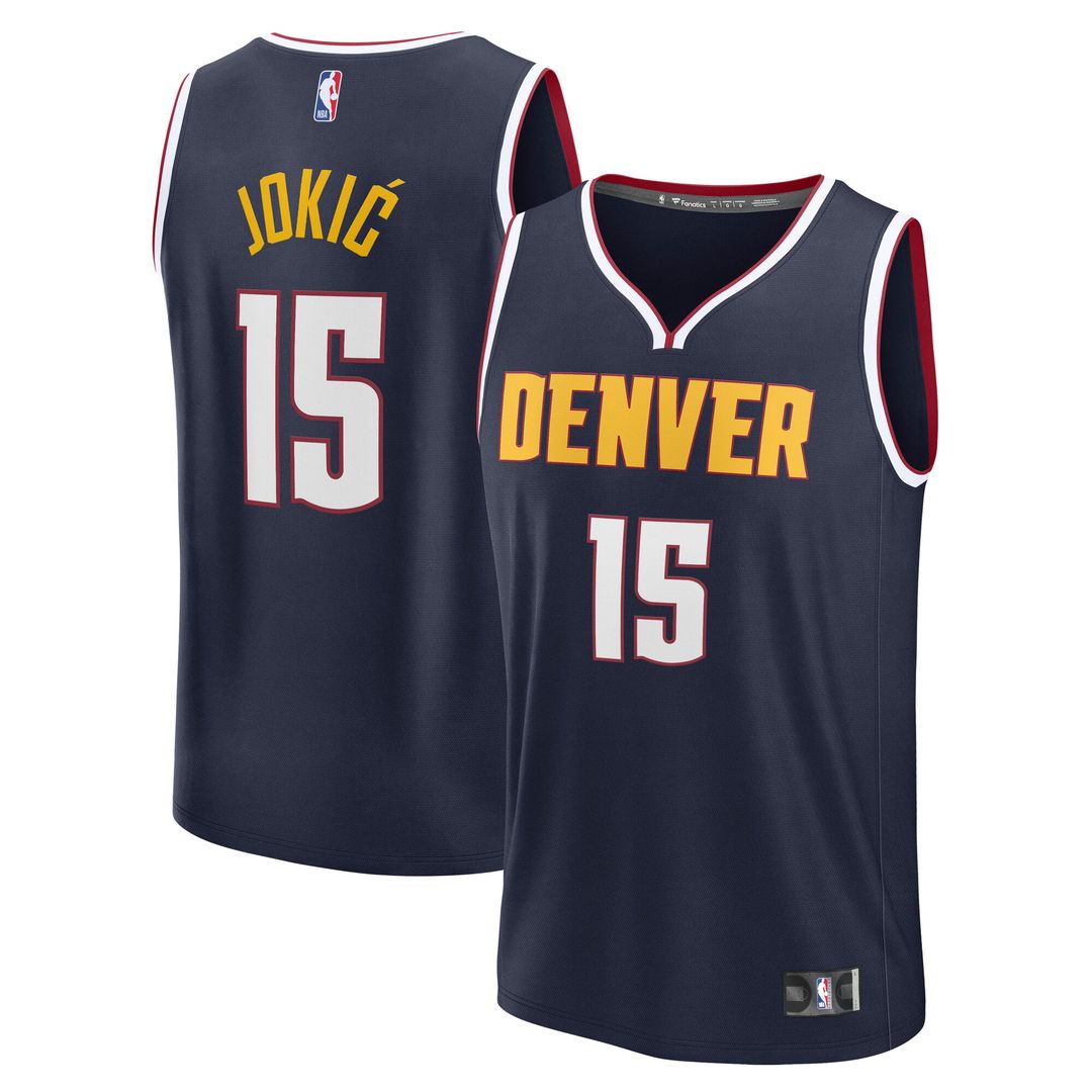 Nikola Jokic Denver Nuggets Fanatics Fast Break Player Replica Jersey - Icon Edition - Navy