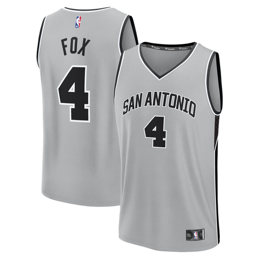 De'Aaron Fox San Antonio Spurs Fanatics Fast Break Jersey - Statement Edition - Silver