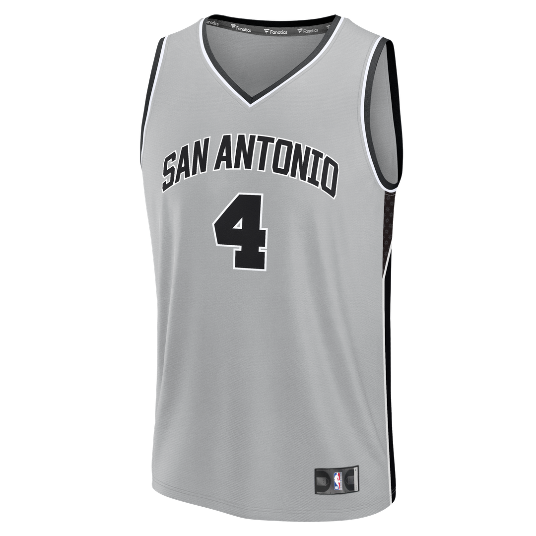 De'Aaron Fox San Antonio Spurs Fanatics Fast Break Jersey - Statement Edition - Silver