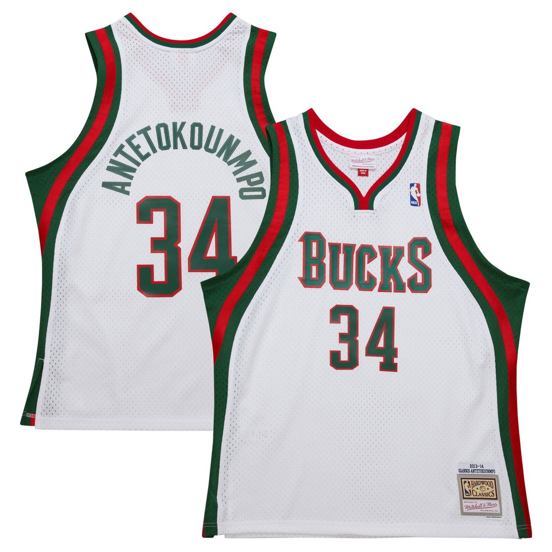 Giannis Antetokounmpo Milwaukee Bucks Mitchell & Ness 2014/15 Hardwood Classics Swingman Jersey - Red