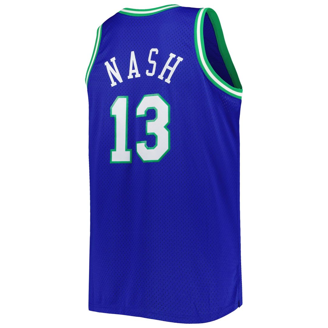 Steve Nash Dallas Mavericks Mitchell & Ness Big & Tall Hardwood Classics 1998/99 Swingman Jersey - Blue
