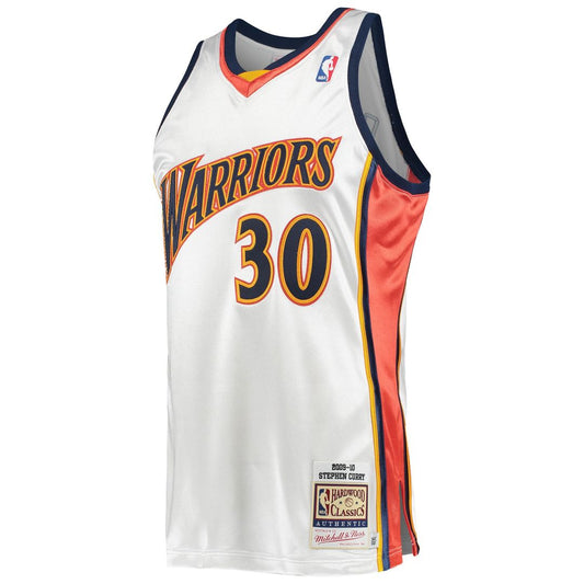 Stephen Curry Golden State Warriors Mitchell & Ness 2009/10 Hardwood Classics Authentic Jersey - White