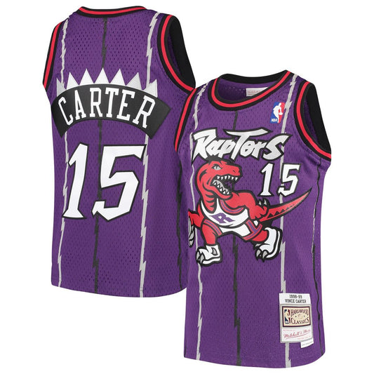 Vince Carter Toronto Raptors Mitchell & Ness Youth 1998/99 Hardwood Classics Swingman Throwback Jersey - Purple