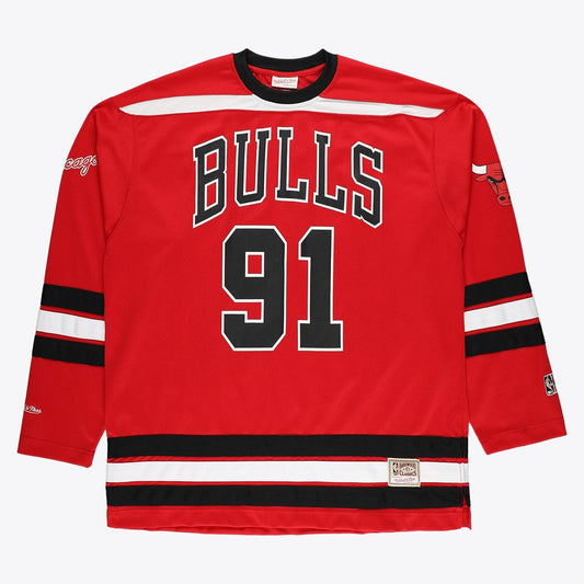 Dennis Rodman Chicago Bulls Mitchell & Ness Big & Tall NBA Hockey Jersey - Red