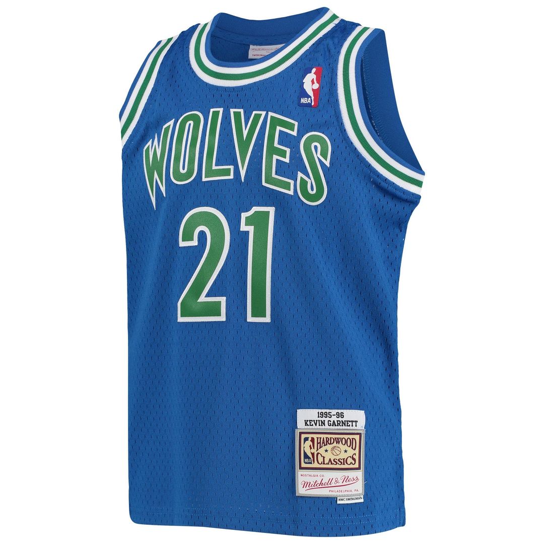 Kevin Garnett Minnesota Timberwolves Mitchell & Ness Youth 1995 - 96 Hardwood Classics Swingman Jersey - Blue