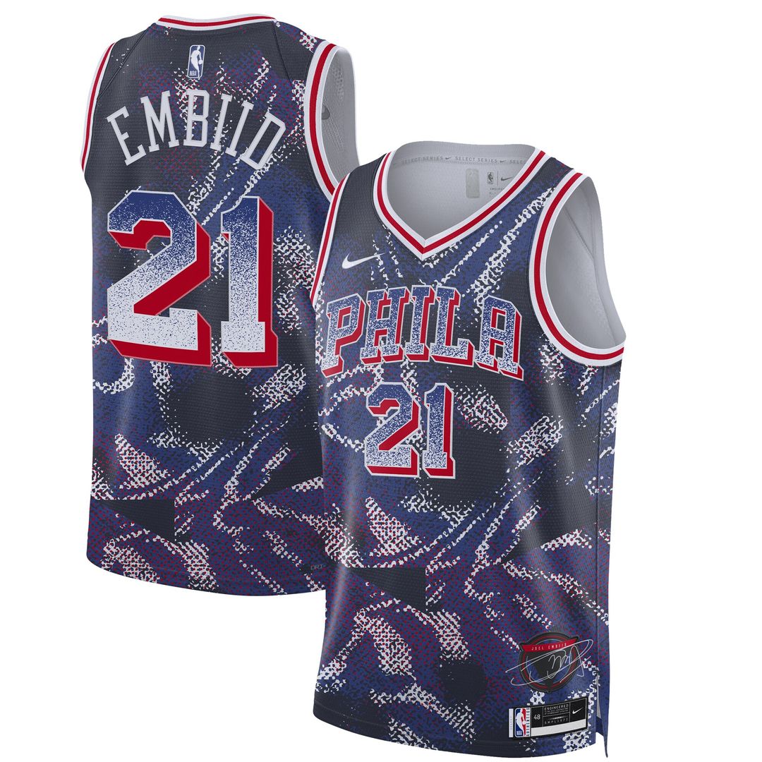 Joel Embiid Philadelphia 76ers Nike Unisex 2025 Select Series Player Swingman Jersey - Navy
