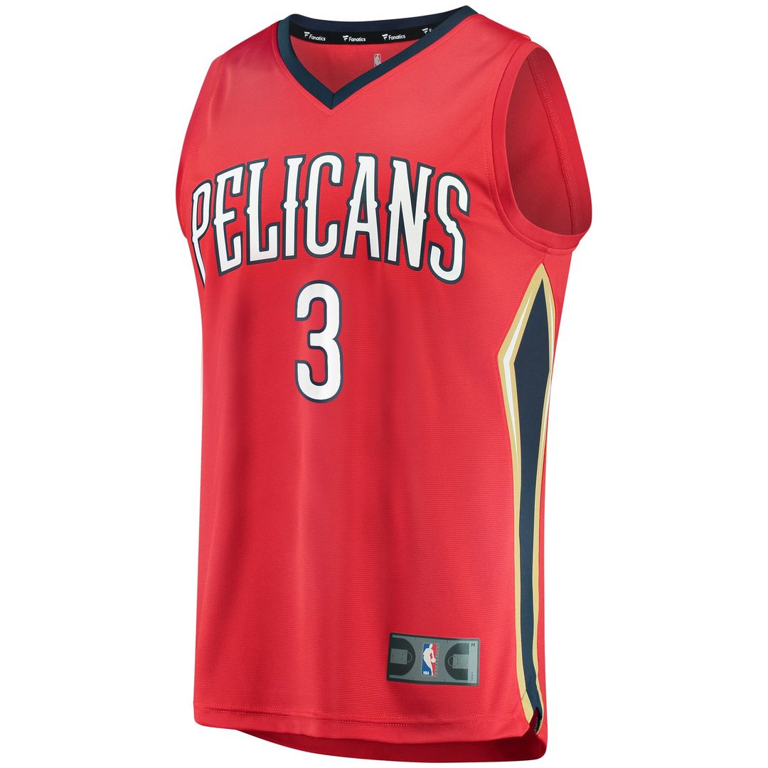 C.J. McCollum New Orleans Pelicans Fanatics Youth Fast Break Player Replica Jersey Red - Statement Edition